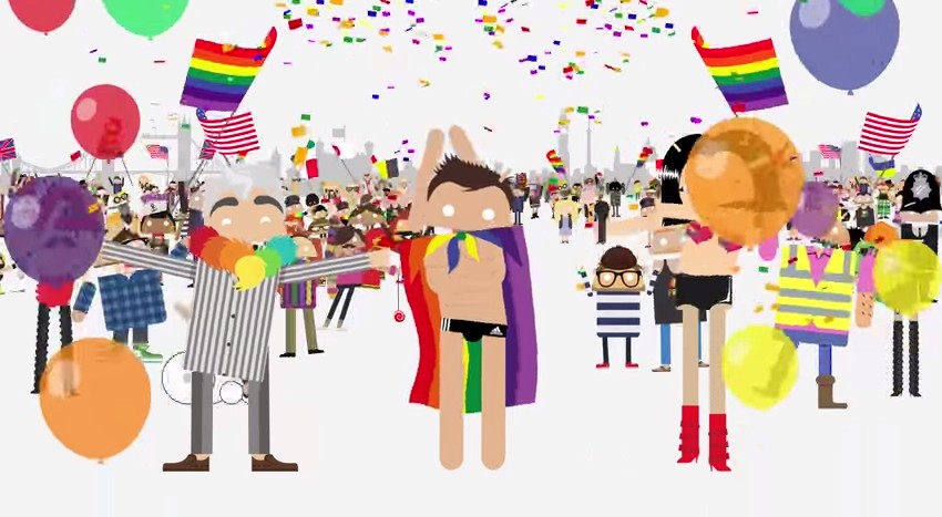 Android And Proud Gay Pride Ad Out Loud