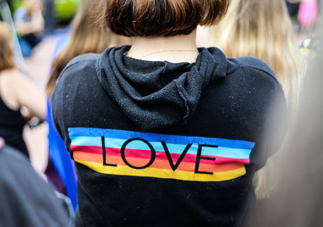 Love LGBT rainbow print